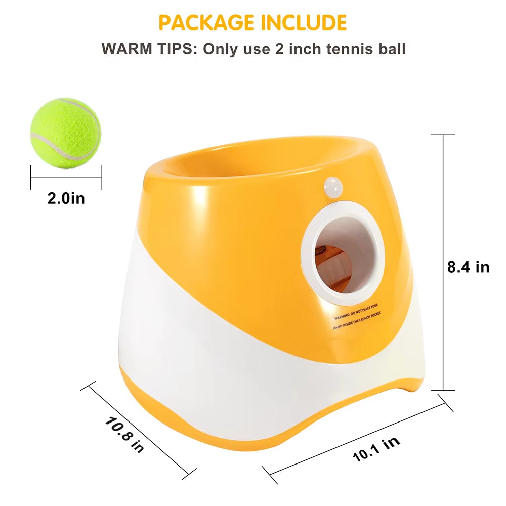 Automatic Throwing Machine Catapult for Dog Pet Toys Tennis Launcher Pet Ball Throw Device 3/6/9M Section + 3 Balls Dog Training