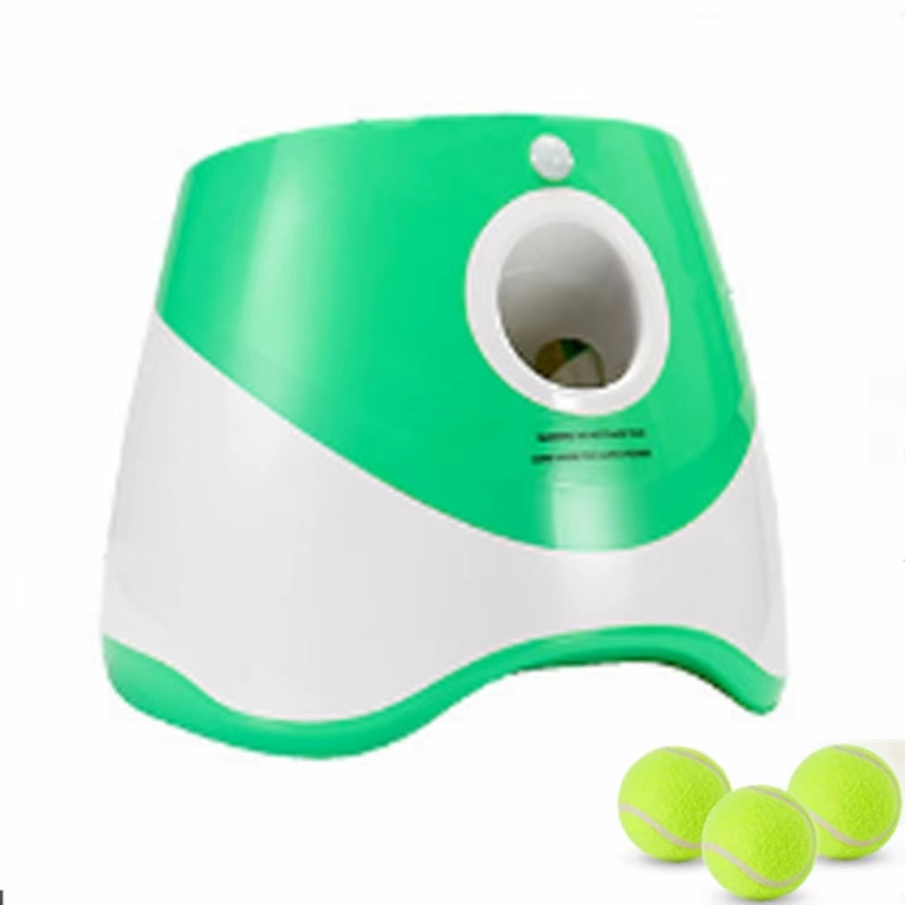Automatic Throwing Machine Catapult for Dog Pet Toys Tennis Launcher Pet Ball Throw Device 3/6/9M Section + 3 Balls Dog Training